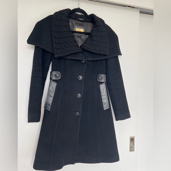 Mackage Wool & Cashmere Coat with leather trim - Picture 2 of 8